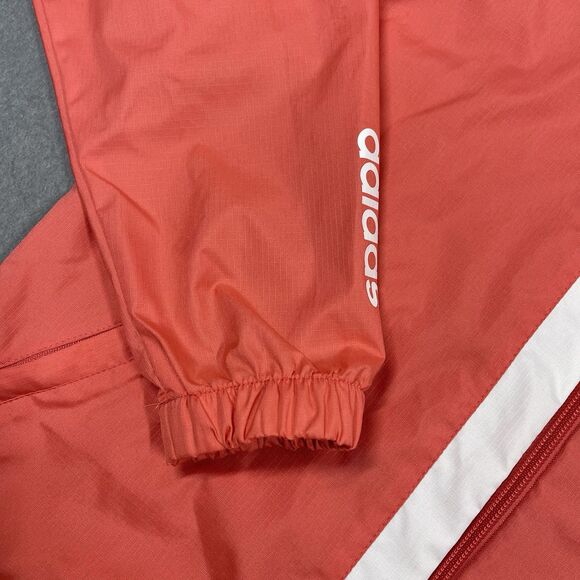 adidas Jacket Womens XS Salmon Pink Hooded Ripstop Windbreaker W.N.D Running - Picture 4 of 12